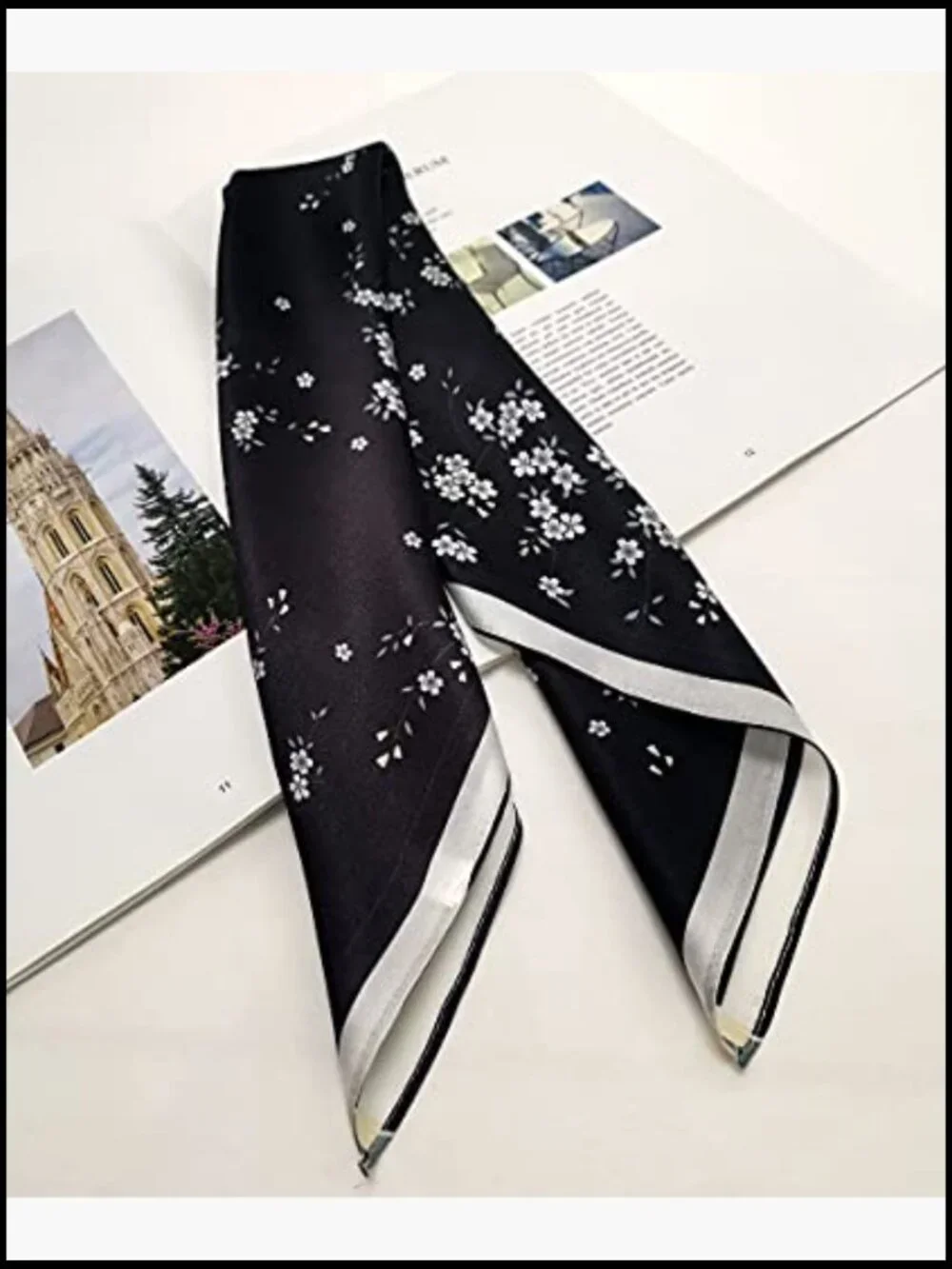 Mulberry Silk Scarf Square Bandana - Lightweight Hair Scarf for Sleeping 21x21